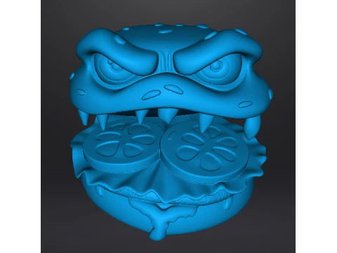 BURGER MIMIC MOSTRO FIGURA MODELLO SCULTURA ORNAMENTO STATUA Modello di stampa 3D