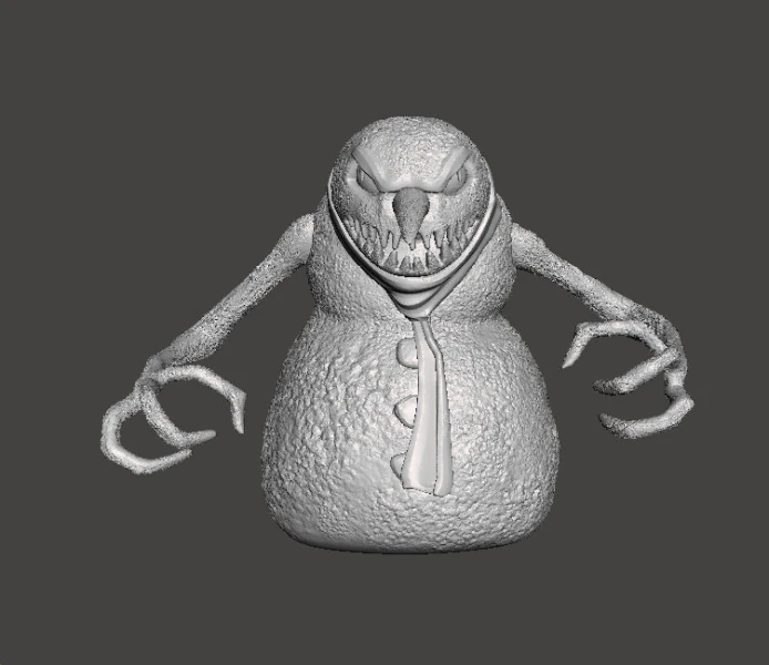 MODELO EM MINIATURA DO MONSTRO DO BONECO DE NEVE MAL PARA JOGOS DE FANTASIA HORROR RPG DND Modelo de Impressão 3D .c4d .max .obj .3ds .fbx .stl .blend 