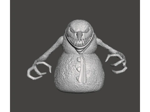 EVIL SNOWMAN MONSTER MINIATURE MODEL FOR FANTASY HORROR GAMES RPG DND 3D Print Model