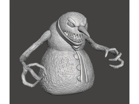 MODELO EM MINIATURA DO MONSTRO DO BONECO DE NEVE MAL PARA JOGOS DE FANTASIA HORROR RPG DND Modelo de Impressão 3D