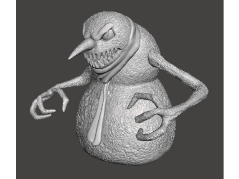 MODELO EM MINIATURA DO MONSTRO DO BONECO DE NEVE MAL PARA JOGOS DE FANTASIA HORROR RPG DND Modelo de Impressão 3D