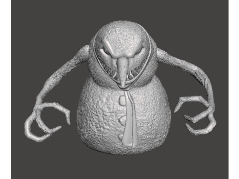 판타지 호러 게임 RPG DND용 사악한 눈사람 괴물 미니어처 모델 3D 프린트 모델