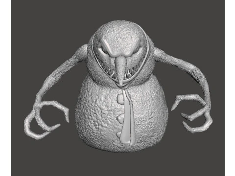 MODELO EM MINIATURA DO MONSTRO DO BONECO DE NEVE MAL PARA JOGOS DE FANTASIA HORROR RPG DND Modelo de Impressão 3D