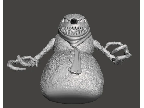 MODELO EM MINIATURA DO MONSTRO DO BONECO DE NEVE MAL PARA JOGOS DE FANTASIA HORROR RPG DND Modelo de Impressão 3D