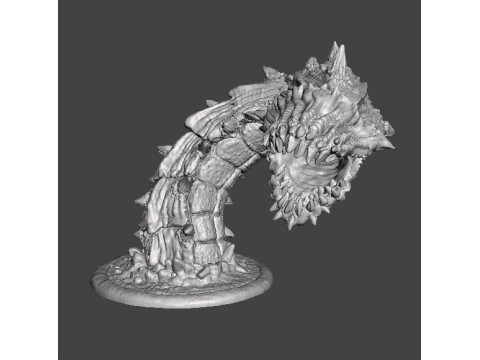 RIESIGE SANDWURM-KREATUR-MODELLFIGUR FÜR FANTASY-SPIELE RPG DND 3D Druckmodell