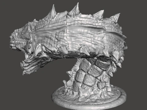 FIGURA MODELLO DI CREATURA GIANT SANDWORM PER GIOCHI FANTASY RPG DND Modello di stampa 3D