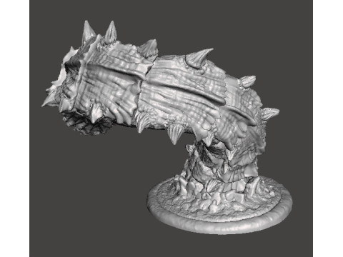 REUZE ZANDWORM WEZEN MODEL FIGUUR VOOR FANTASY GAMES RPG DND 3D printmodel