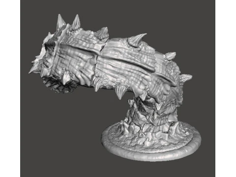 FIGURA MODELLO DI CREATURA GIANT SANDWORM PER GIOCHI FANTASY RPG DND Modello di stampa 3D