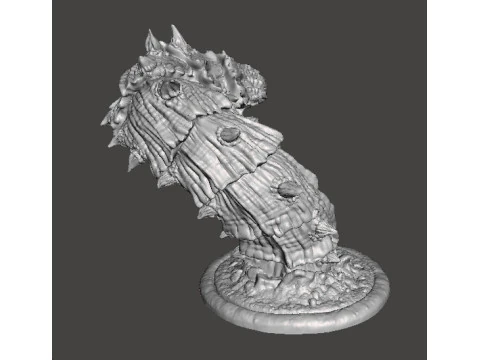FIGURA MODELLO DI CREATURA GIANT SANDWORM PER GIOCHI FANTASY RPG DND Modello di stampa 3D