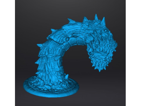 REUZE ZANDWORM WEZEN MODEL FIGUUR VOOR FANTASY GAMES RPG DND 3D printmodel