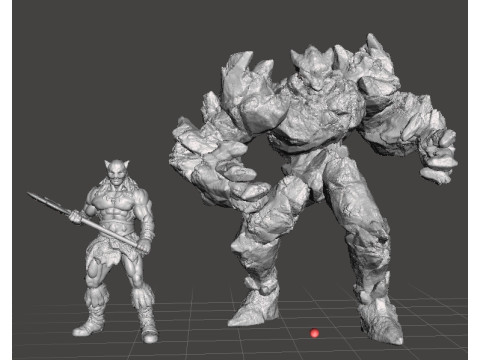 फैंटेसी गेम्स आरपीजी डीएनडी के लिए आइस एलिमेंटल क्रिएचर मॉडल फिगर 3D प्रिंट मॉडल