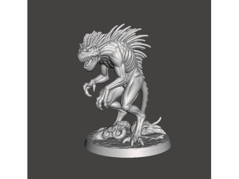 MODELO EM MINIATURA DE CHUPACABRA SAVAGE PARA JOGOS DE HORROR OU FANTASIA RPG DND Modelo de Impressão 3D