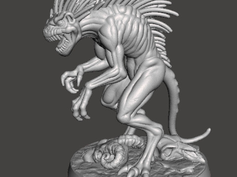 МИНИАТЮРНАЯ МОДЕЛЬ ДИКОЙ ЧУПАКАБРЫ ДЛЯ РПГ УЖАСОВ ИЛИ ФЭНТЕЗИ DND 3D Принт Модель