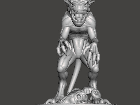 МИНИАТЮРНАЯ МОДЕЛЬ ДИКОЙ ЧУПАКАБРЫ ДЛЯ РПГ УЖАСОВ ИЛИ ФЭНТЕЗИ DND 3D Принт Модель