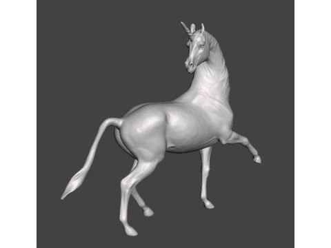 LICORNE FIGURE MODÈLE SCULPTURE STATUE ORNEMENT ANIMAL Modèles 3D en vedette