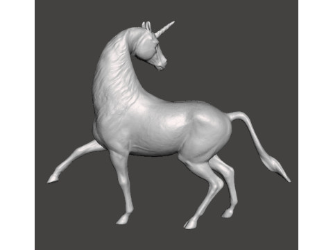 LICORNE FIGURE MODÈLE SCULPTURE STATUE ORNEMENT ANIMAL Modèles 3D en vedette