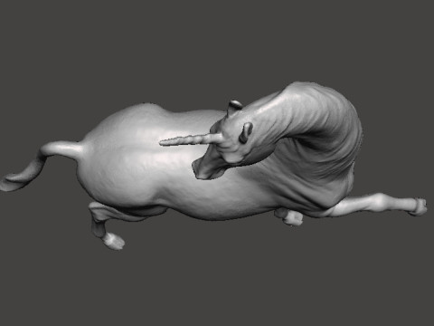 LICORNE FIGURE MODÈLE SCULPTURE STATUE ORNEMENT ANIMAL Modèles 3D en vedette