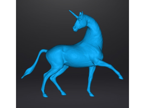 LICORNE FIGURE MODÈLE SCULPTURE STATUE ORNEMENT ANIMAL Modèles 3D en vedette