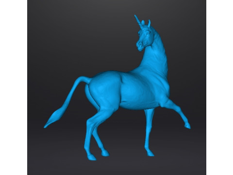 LICORNE FIGURE MODÈLE SCULPTURE STATUE ORNEMENT ANIMAL Modèles 3D en vedette