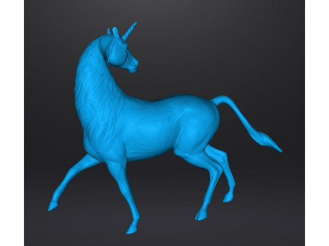 LICORNE FIGURE MODÈLE SCULPTURE STATUE ORNEMENT ANIMAL Modèles 3D en vedette