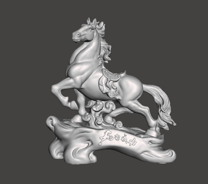 马风水青铜雕像财富艺术雕塑人物模型 3D 打印模型 .c4d .max .obj .3ds .fbx .stl .blend