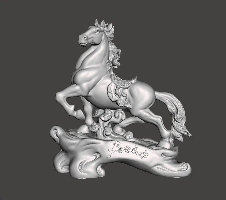 HORSE FENG SHUI BRONZE STATUE WEALTH ART SCULPTURE FIGURE MODEL 3D Print Model .c4d .max .obj .3ds .fbx .stl .blend 