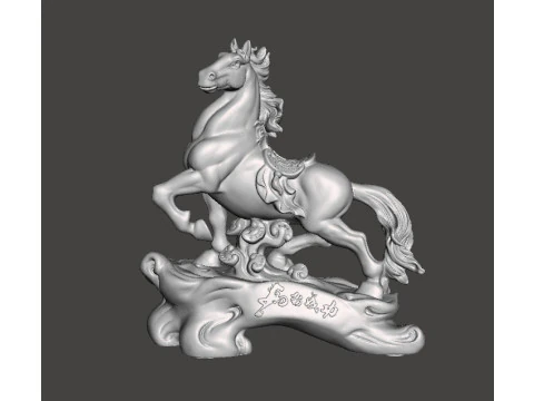 CAVALO FENG SHUI EST&Aacute;TUA DE BRONZE RIQUEZA ARTE ESCULTURA FIGURA MODELO Modelo de Impressão 3D