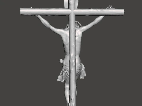JESUS ​​CRISTO CRUCIFIXO ANTIGO EST&Aacute;TUA RELIGIOSA ESCULTURA ARTE Modelo de Impressão 3D