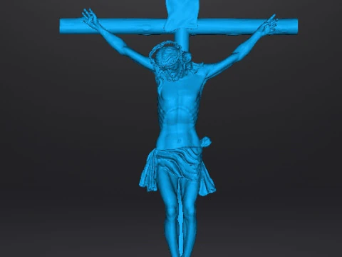 JESUS ​​CRISTO CRUCIFIXO ANTIGO EST&Aacute;TUA RELIGIOSA ESCULTURA ARTE Modelo de Impressão 3D