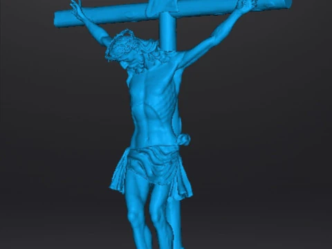 JESUS ​​CRISTO CRUCIFIXO ANTIGO EST&Aacute;TUA RELIGIOSA ESCULTURA ARTE Modelo de Impressão 3D