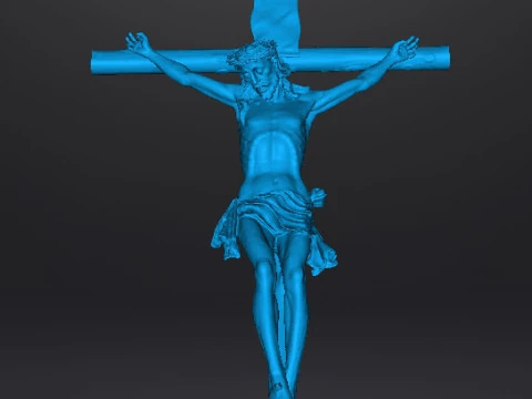 JESUS ​​CRISTO CRUCIFIXO ANTIGO EST&Aacute;TUA RELIGIOSA ESCULTURA ARTE Modelo de Impressão 3D