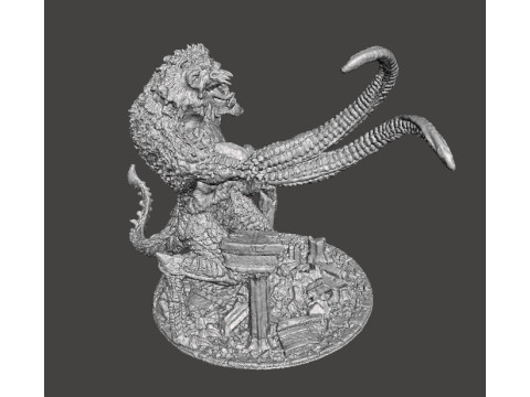 LASHER DEMONE RIGHELLO DEL MONDO INFERIORE MODELLO IN MINIATURA FANTASY GAMES RPG Modello di stampa 3D