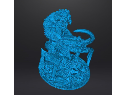 LASHER DEMONE RIGHELLO DEL MONDO INFERIORE MODELLO IN MINIATURA FANTASY GAMES RPG Modello di stampa 3D