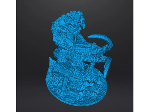 LASHER DEMONE RIGHELLO DEL MONDO INFERIORE MODELLO IN MINIATURA FANTASY GAMES RPG Modello di stampa 3D