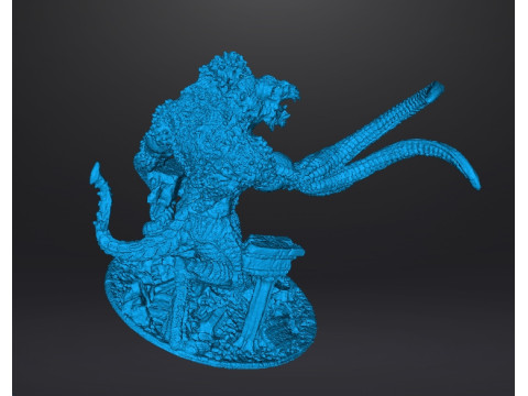 LASHER DEMONE RIGHELLO DEL MONDO INFERIORE MODELLO IN MINIATURA FANTASY GAMES RPG Modello di stampa 3D