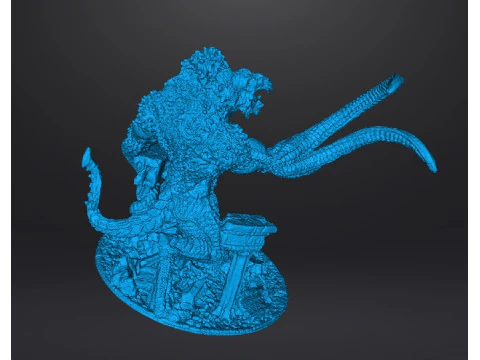 LASHER DEMONE RIGHELLO DEL MONDO INFERIORE MODELLO IN MINIATURA FANTASY GAMES RPG Modello di stampa 3D