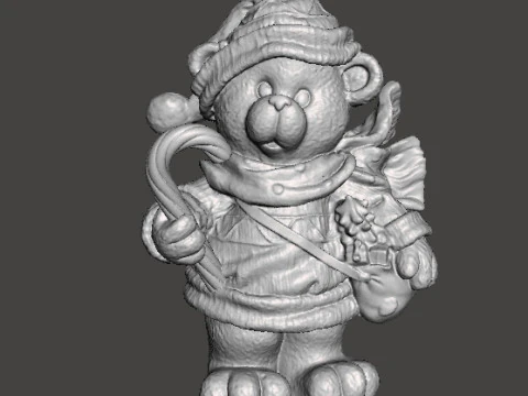 NATALE ORSO SCULTURA STATUA ORNAMENTO FIGURA MODELLO Modello di stampa 3D