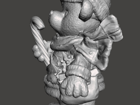 クリスマスベア彫刻像オーナメントフィギュアモデル 3Dプリントモデル
