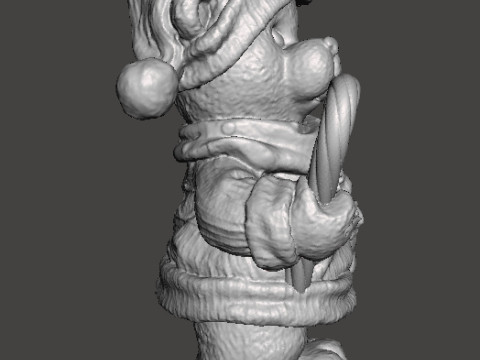 クリスマスベア彫刻像オーナメントフィギュアモデル 3Dプリントモデル