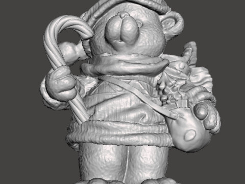 クリスマスベア彫刻像オーナメントフィギュアモデル 3Dプリントモデル