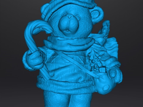 クリスマスベア彫刻像オーナメントフィギュアモデル 3Dプリントモデル