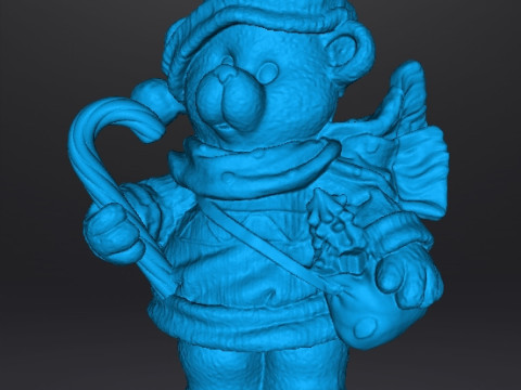 クリスマスベア彫刻像オーナメントフィギュアモデル 3Dプリントモデル