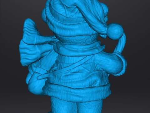 クリスマスベア彫刻像オーナメントフィギュアモデル 3Dプリントモデル