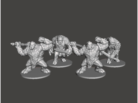 판타지 게임 에픽용 6MM 규모의 기갑 트롤 치프 세트 미니어처 모델 3D 프린트 모델
