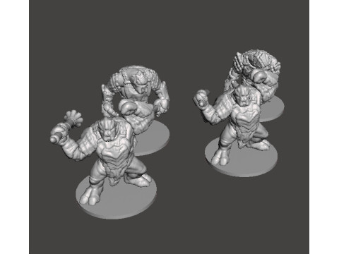 판타지 게임 에픽용 6MM 규모의 기갑 트롤 치프 세트 미니어처 모델 3D 프린트 모델