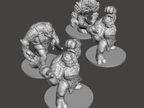 판타지 게임 에픽용 6MM 규모의 기갑 트롤 치프 세트 미니어처 모델 3D 프린트 모델