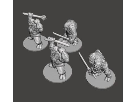 판타지 게임 에픽용 6MM 규모의 기갑 트롤 치프 세트 미니어처 모델 3D 프린트 모델