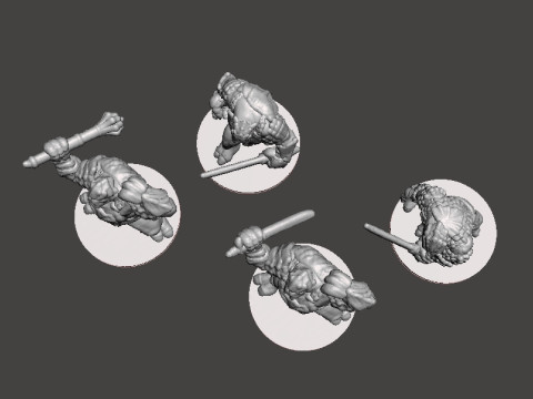 판타지 게임 에픽용 6MM 규모의 기갑 트롤 치프 세트 미니어처 모델 3D 프린트 모델