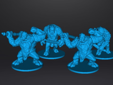 판타지 게임 에픽용 6MM 규모의 기갑 트롤 치프 세트 미니어처 모델 3D 프린트 모델