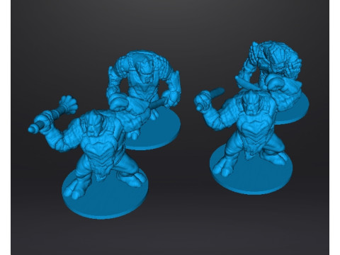 판타지 게임 에픽용 6MM 규모의 기갑 트롤 치프 세트 미니어처 모델 3D 프린트 모델